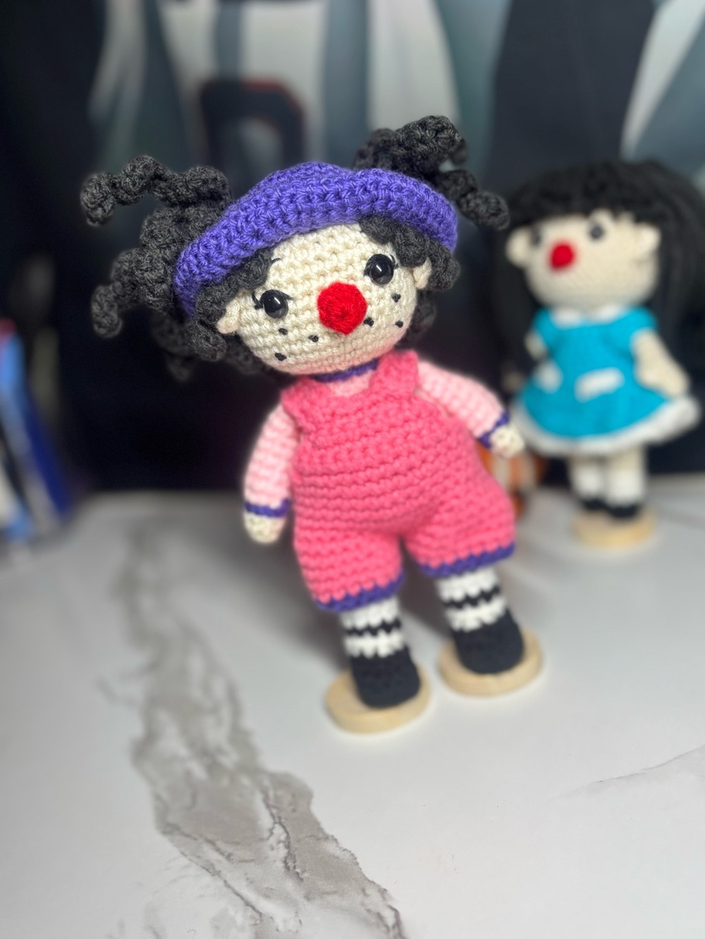 Crochet Loonette The Clown inspired Keychain
